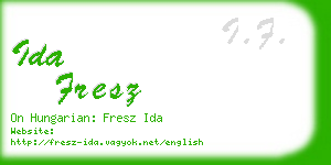 ida fresz business card